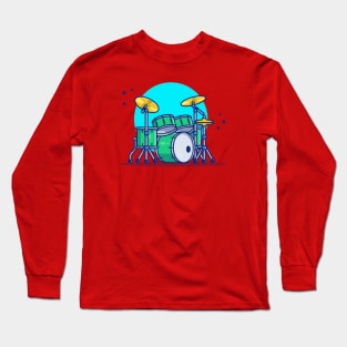 Drum Set Music Long Sleeve T-Shirt